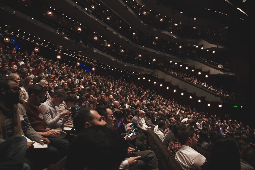 diverse business people at conference
