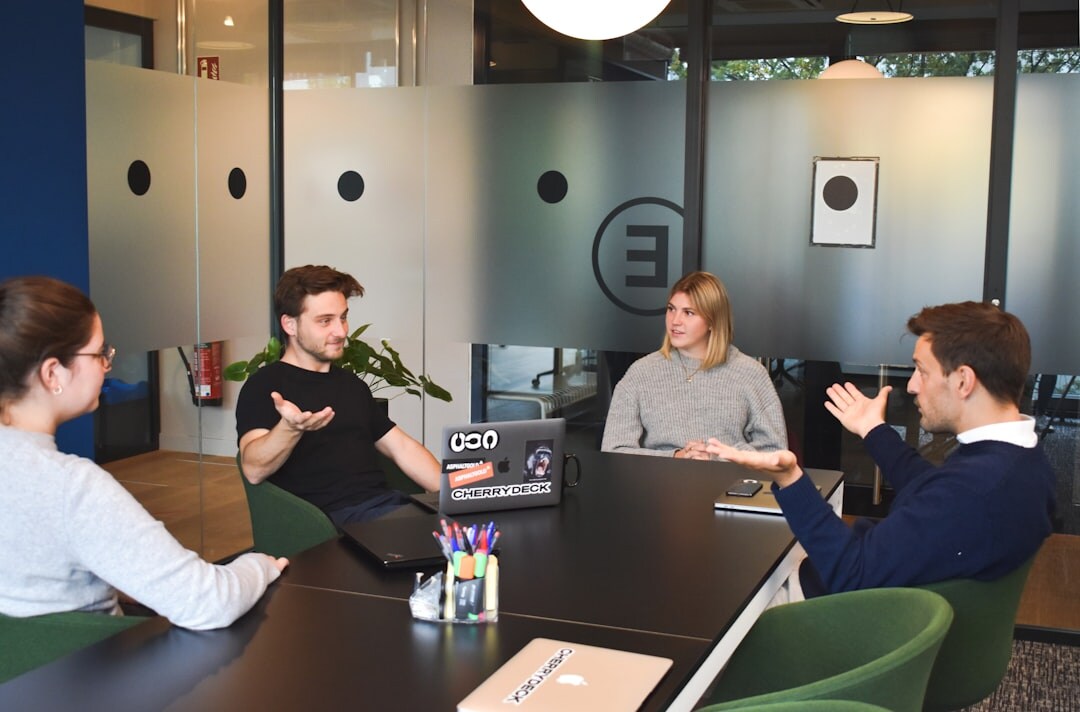 team meeting in office