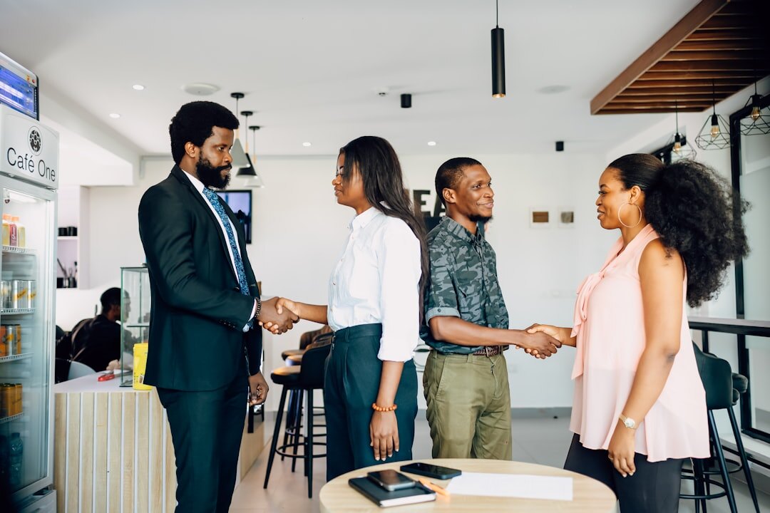 business leaders shaking hands